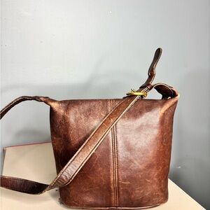 Coach Brown Leather Bucket Bag